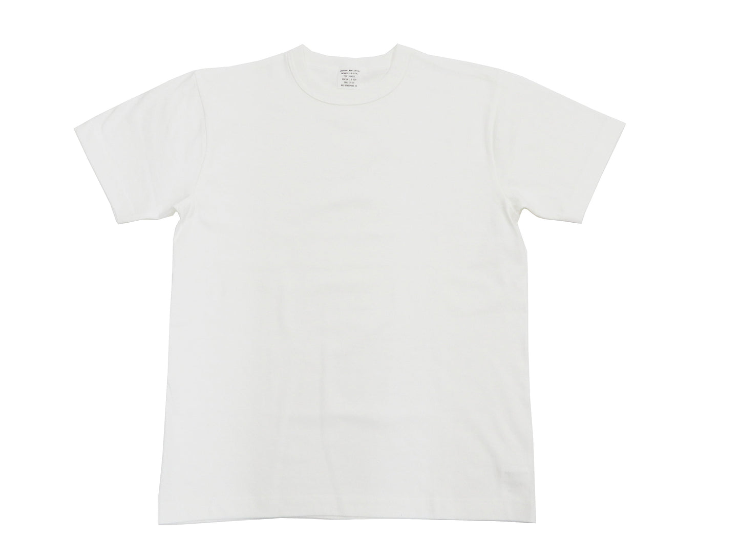 Buzz Rickson T-shirt Men's Plain T shirt Short Sleeve Loopwheel Tee BR78960 101 White