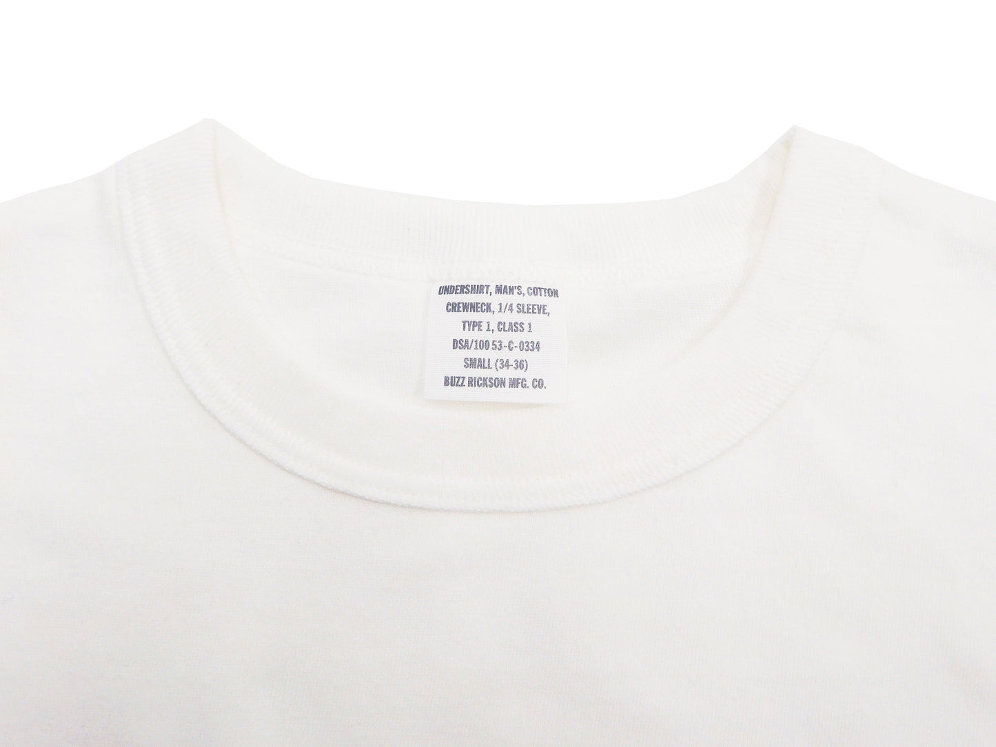 Buzz Rickson T-shirt Men's Plain T shirt Short Sleeve Loopwheel Tee BR78960 101 White