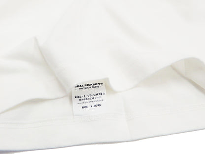 Buzz Rickson T-shirt Men's Plain T shirt Short Sleeve Loopwheel Tee BR78960 101 White