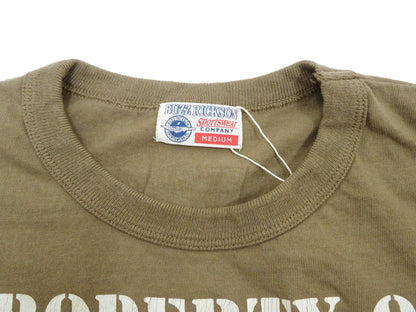 Buzz Rickson T-shirt Men's U.S. Army Athletic Department Military Graphic Short Sleeve Loopwheeled Tee BR79348 135 Khaki
