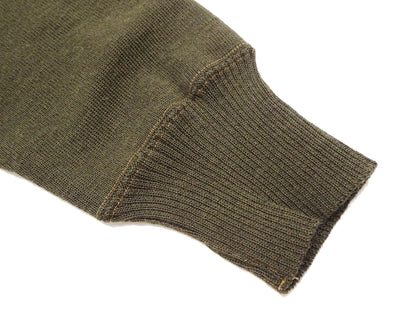 Buzz Rickson Zip Front Sweater Men's Reproduction of WWII USAAF Type C-2 Sweaters Wool Cardigan BR90259 Olive