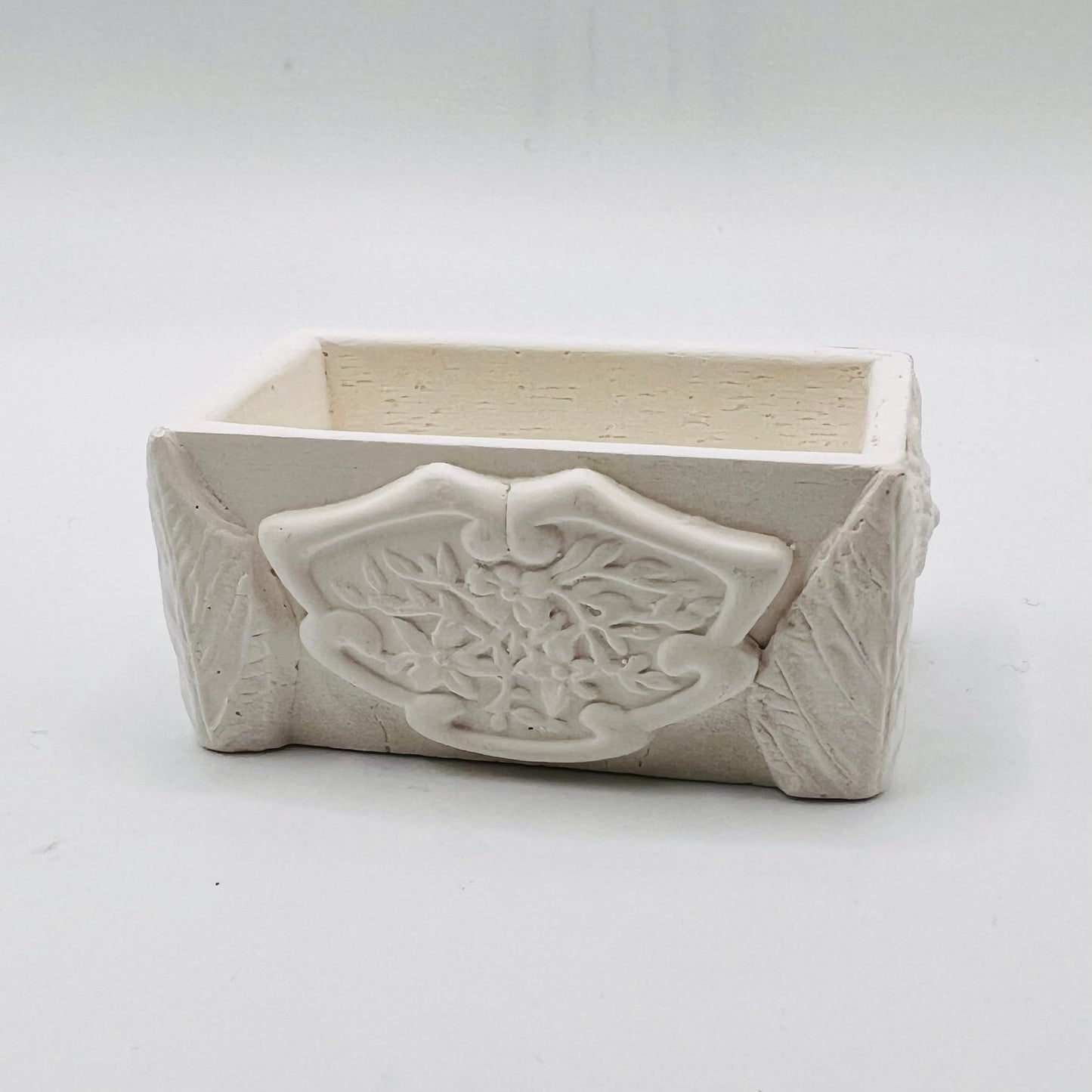 Concrete Look Planter - 1/12 Scale Dollhouse Miniature
