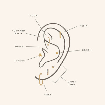 CZ Mini Bar Stud Earrings | Final Sale