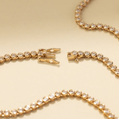 CZ Poppy Tennis Necklace