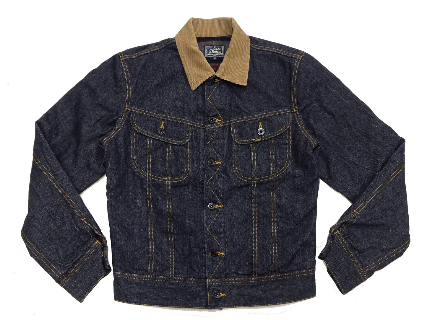 Studio D'Artisan Men's Blanket-Lined Denim Western Jacket - 14oz Left-Hand Twill, Inspired by Lee 101 Storm Rider, Modern Slim Fit, Made in Japan (SDA D4187)