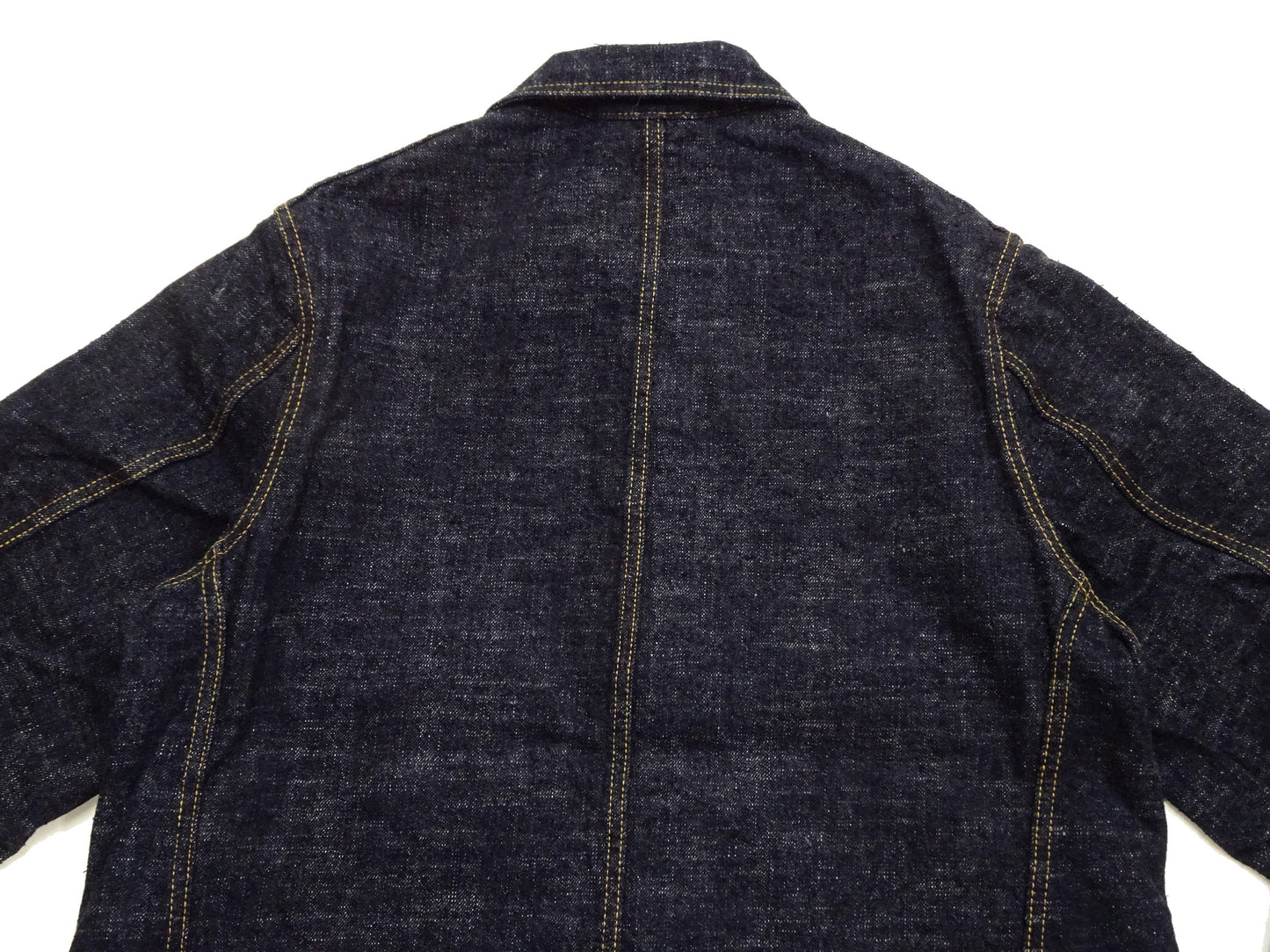 Studio D'Artisan Men's 15oz Selvedge Denim Chore Coat Jacket - Made in Japan, Regular Fit, Toyoda GL3 Loom-Woven (SDA D4620, One-Wash)