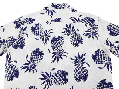 Duke Kahanamoku Hawaiian Shirt Men's Duke's Pineapple Short Sleeve Rayon Aloha Shirt DK36201 105 Off-White