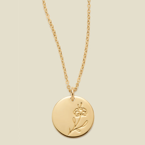 February Birth Flower Necklace