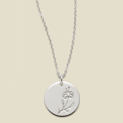 February Birth Flower Necklace