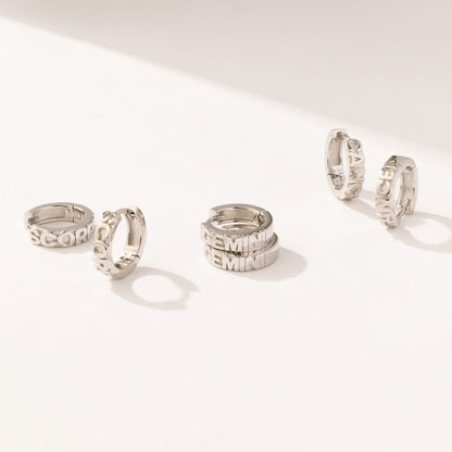 Gemini Huggie Hoop Earrings | Final Sale