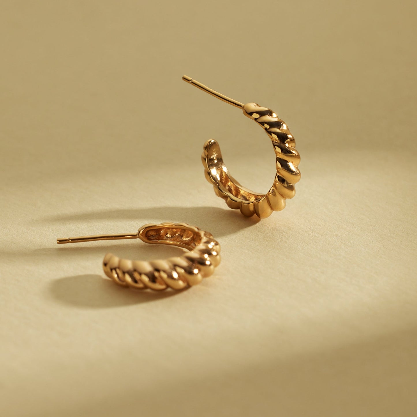 Gloss Croissant Hoop Earrings | Final Sale