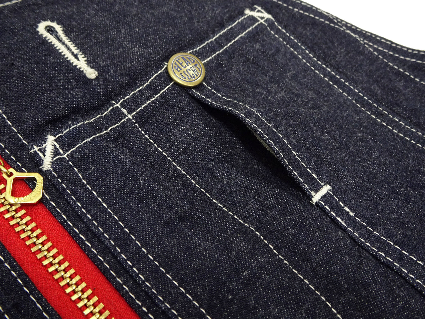 HEADLIGHT Overalls Men's Casual Unlined 11 Oz. Denim Low-back Bib Overalls with X-back Suspender Straps Toyo Enterprises HD42554 421A One-Wash