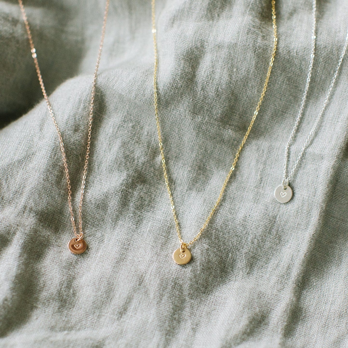 Heart Disc Necklace