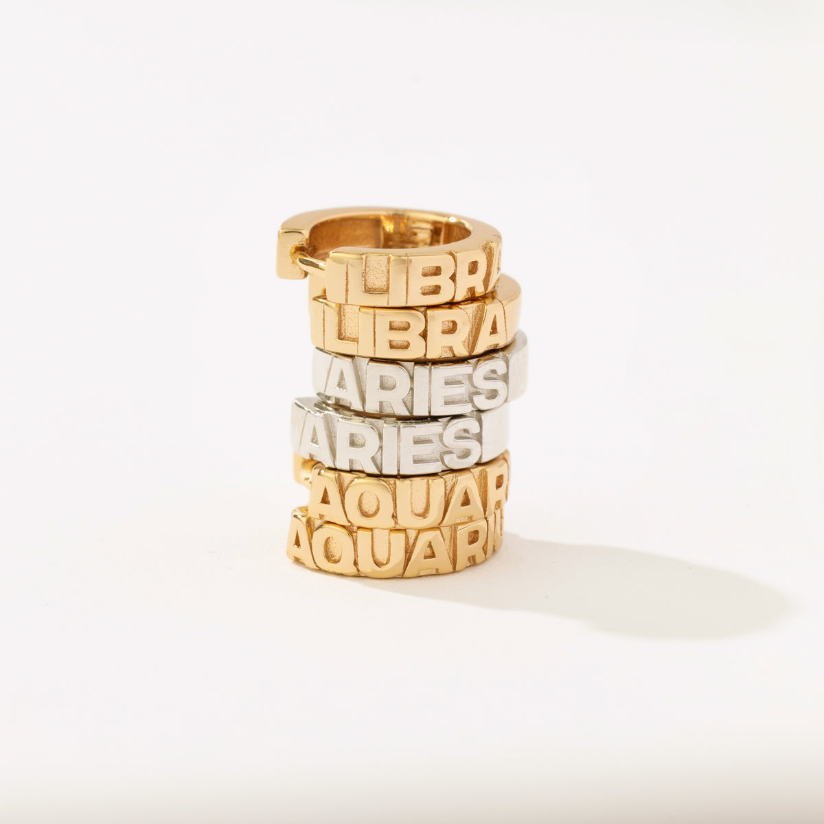 Libra Huggie Hoop Earrings | Final Sale