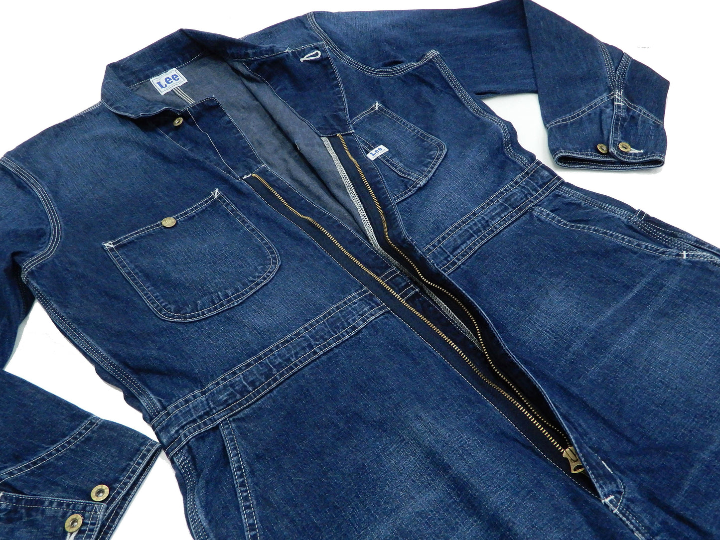 Lee Coverall Men's Reproduction of Union-All Long Sleeve Unlined Coveralls LM7213 LM7213-136 Fade-Denim