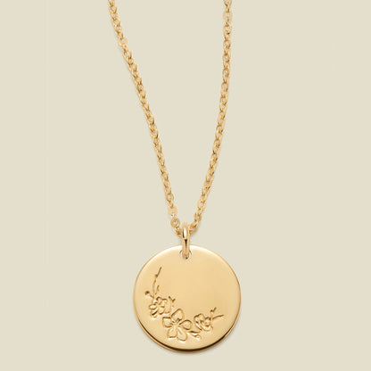 March Birth Flower Necklace