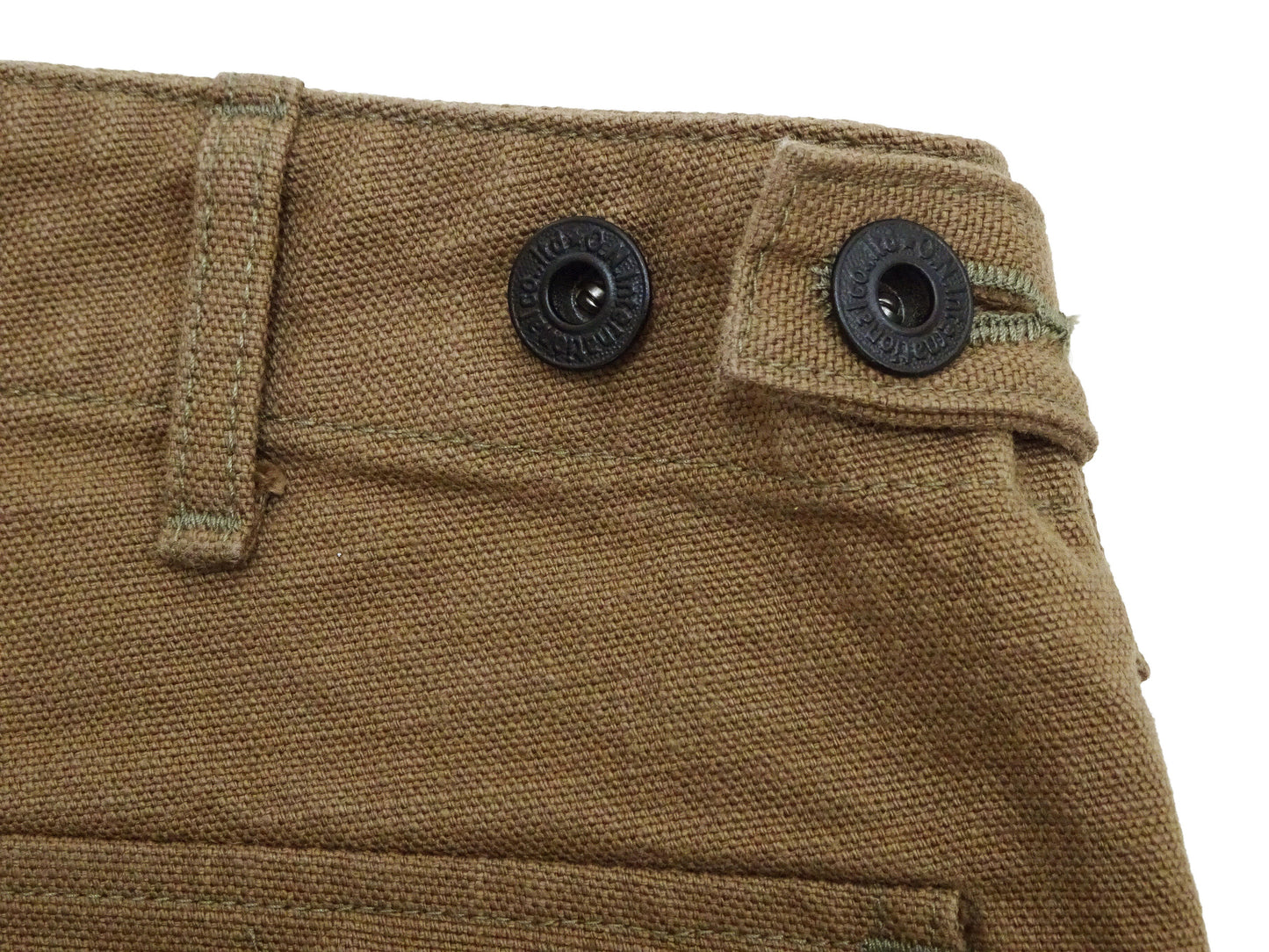 ONI Denim Men's Brown-Khaki Sulfur-Dyed Heavy Oxford Work Pants Relaxed Straight Fit Button Fly Trousers Made in Japan (ONI-207HOX-BRK)