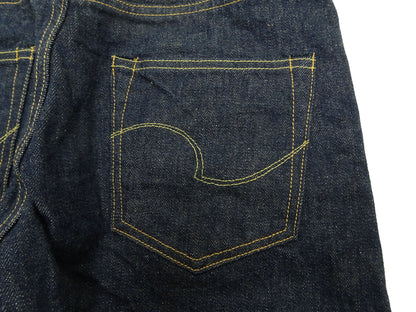 ONI Denim Men's 15oz Selvedge Jeans - Old-Style Spun Yarn & Shuttle-Loom Woven Denim, Regular Straight Fit, Button Fly, Indigo One Wash, Made in Japan (ONI270-Ishikawadai)