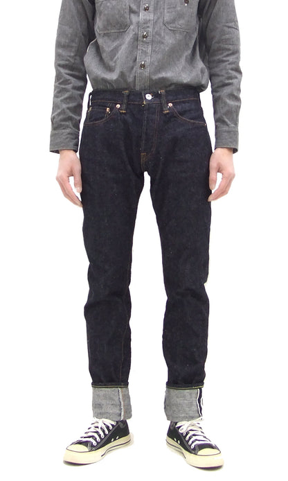 Samurai Jeans S0511XXII Men's Slim Tapered Fit One-Washed 15 Oz. Japanese Indigo Denim Pants