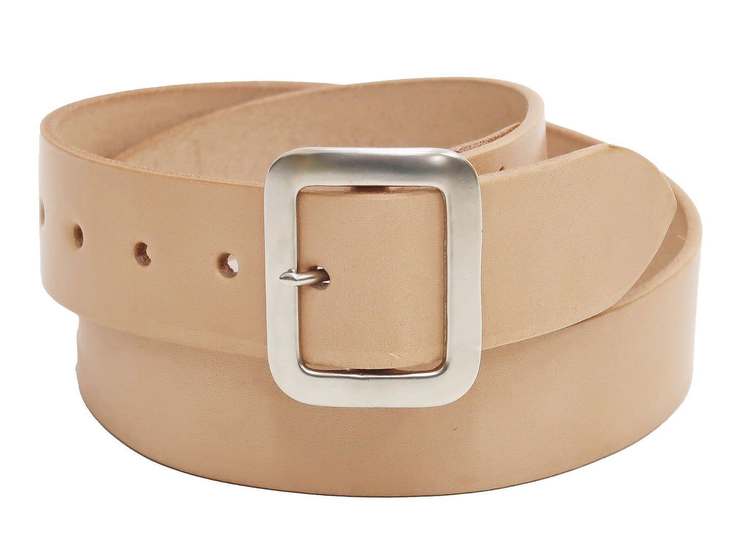 Sugar Cane Belt Men's Ccasual 40mm Wide/4mm Thick Cowhide Leather Belt with Single Prong Square-Shaped Buckle SC02320 133 Beige