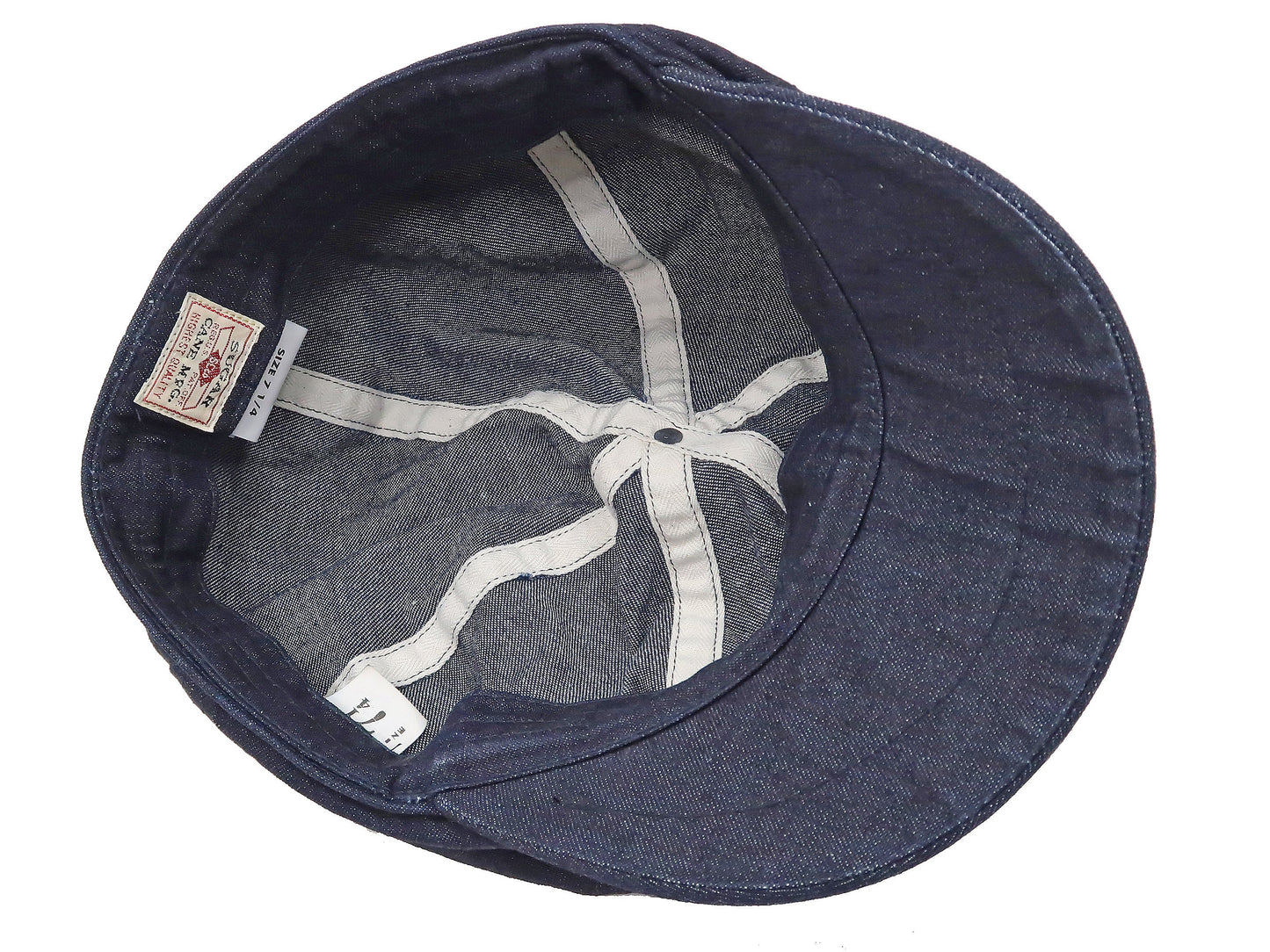 Sugar Cane Applejack Cap Men's Casual Short Brim Denim Work Hat SC02705