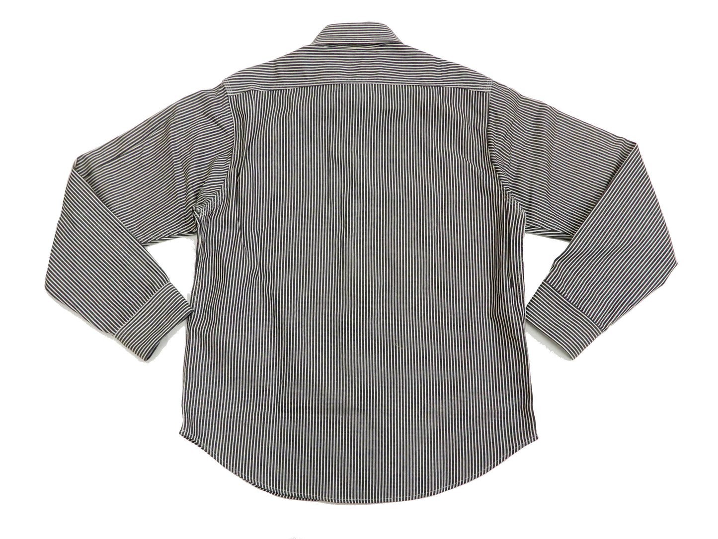 Sugar Cane Hickory Stripe Work Shirt Men's Casual Long Sleeve Button Up Shirt SC27853 Black