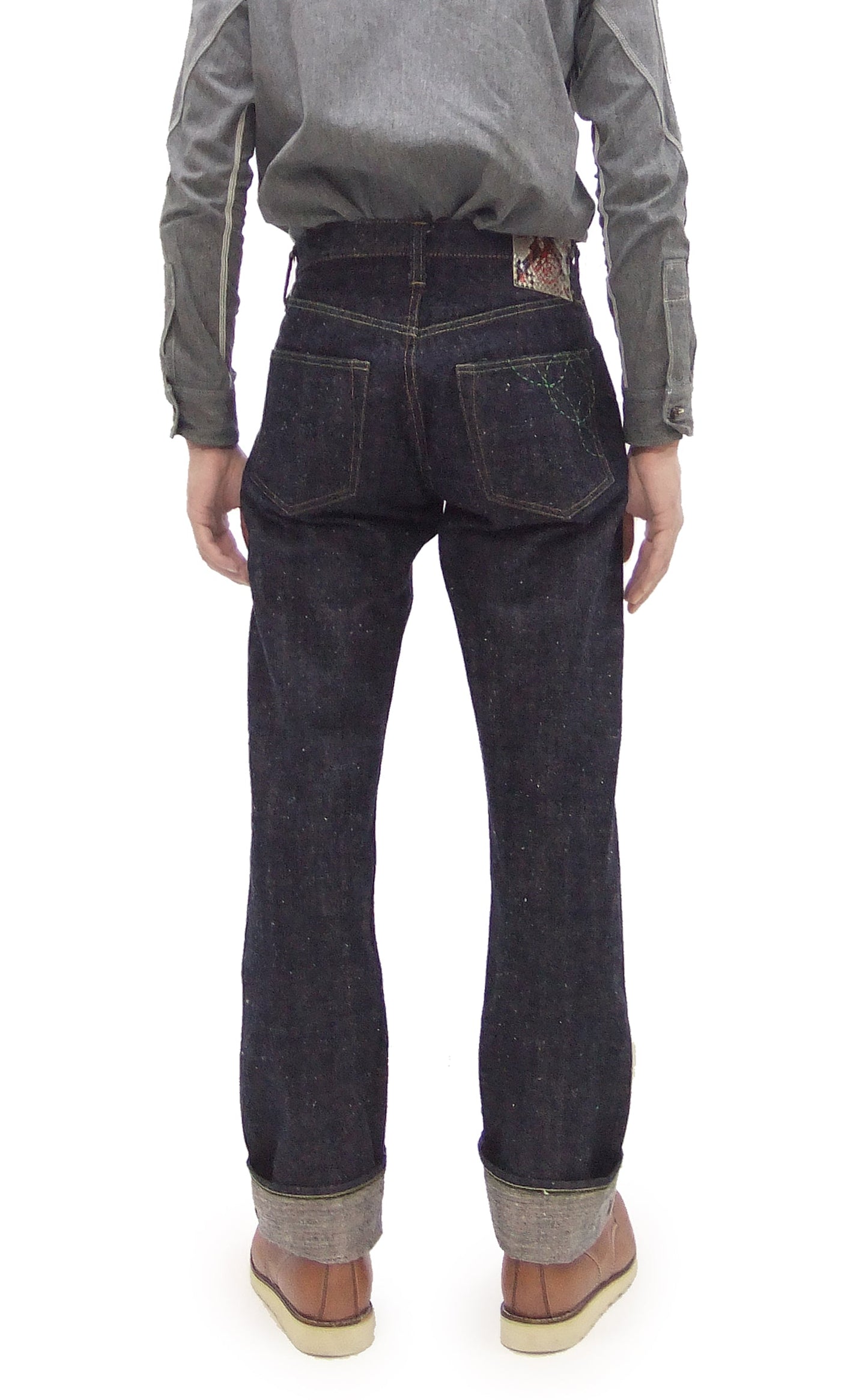 Sugar Cane Jeans SC40301 Men's 14 oz. Sugar Cane Fiber Denim Jeans Lot. 301 Regular Straight Fit Okinawan Ryukyu Indigo Denim Pants