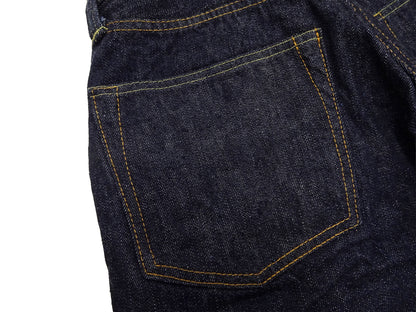Sugar Cane Men's 13oz Selvedge Denim Baggy Jeans - 1930s "Waist Overalls" Inspired Wide Straight Fit, Button Fly, Made in Japan (SC42025 421A One-Wash)