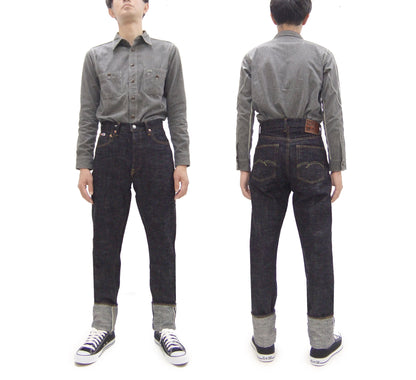 Studio D'Artisan GL3 Tapered jeans SD-1008 - Men's Relaxed Tapered fit, GL-3 15oz Japanese Selvedge Denim, One-Wash Indigo