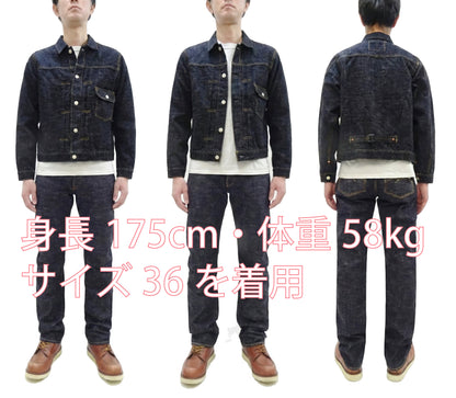 Studio D'Artisan Men's Type I Denim Jacket - 15oz Selvedge Denim Toyoda GL3 Woven, Made in Japan (SDA SD-4101 One-Wash)