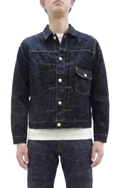 Studio D'Artisan Men's Type I Denim Jacket - 15oz Selvedge Denim Toyoda GL3 Woven, Made in Japan (SDA SD-4101 One-Wash)