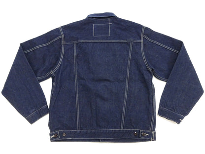Studio D'artisan Denim Jacket SP-114 Men's 15oz. Organic Cotton Natural Indigo Selvedge Denim Jean Jacket SP-114 One-Wash