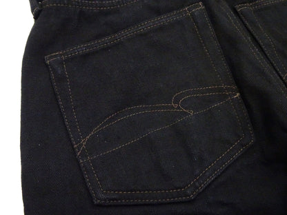Studio D'artisan Mud-Dyed Black Denim Jeans Men's Regular Straight Fit Button-Fly 18oz. Amami Dorozome Selvedge Denim Pants SP-120 One-Wash