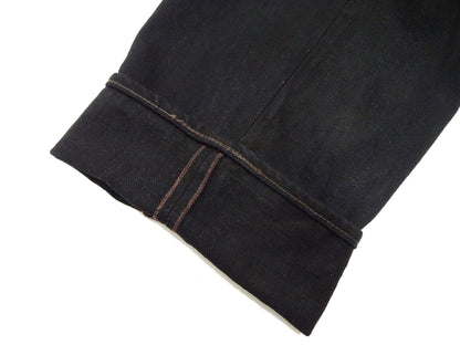 Studio D'artisan Mud-Dyed Black Denim Jeans Men's Regular Straight Fit Button-Fly 18oz. Amami Dorozome Selvedge Denim Pants SP-120 One-Wash