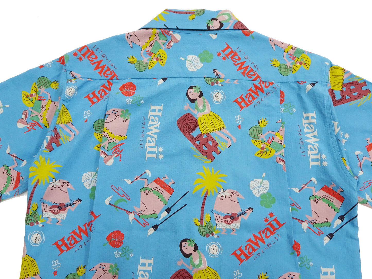 Sun Surf Men's Cotton Hawaiian Shirt - Uncle Torys Graphic Design - Short-Sleeve Aloha Shirt "TRIP TO HAWAII" SS39537 125 Blue