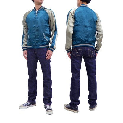 Hanatabi Gakudan Men's Japanese Souvenir Jacket Japanese Skeleton Art Sukajan Script SSJ-037