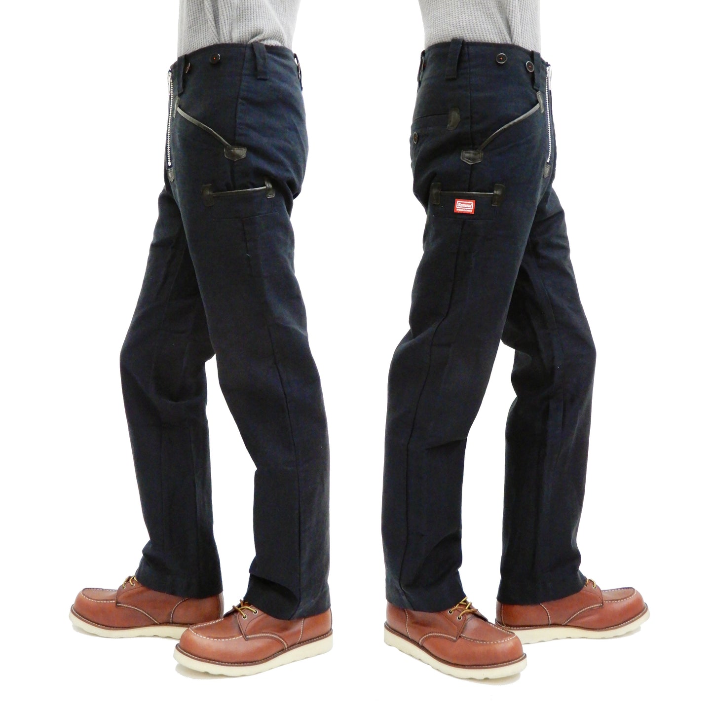 Samurai Jeans Men's Double Zipper Pants German Workwear Guild Trousers SWC505C19-DP