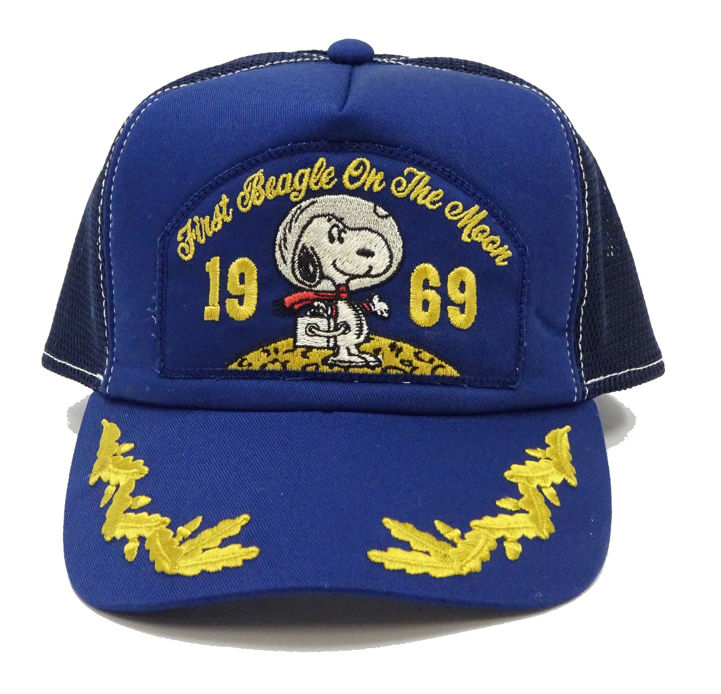 TOYS McCOY Cap Men's Casual 1969 Snoopy Astronaut Mesh Cap Mesh Back Baseball Hat TMA2403 Navy-Blue