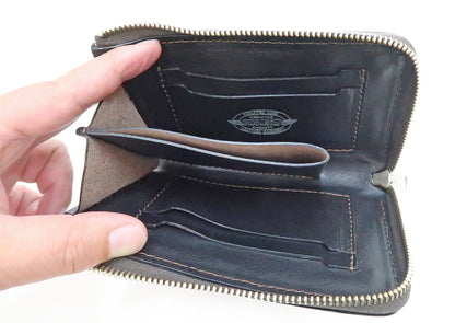 TOYS McCOY Wallet Men's Casual Quilted Leather Middle Wallet with L-shaped Zip Closure TMA2420 030 Black