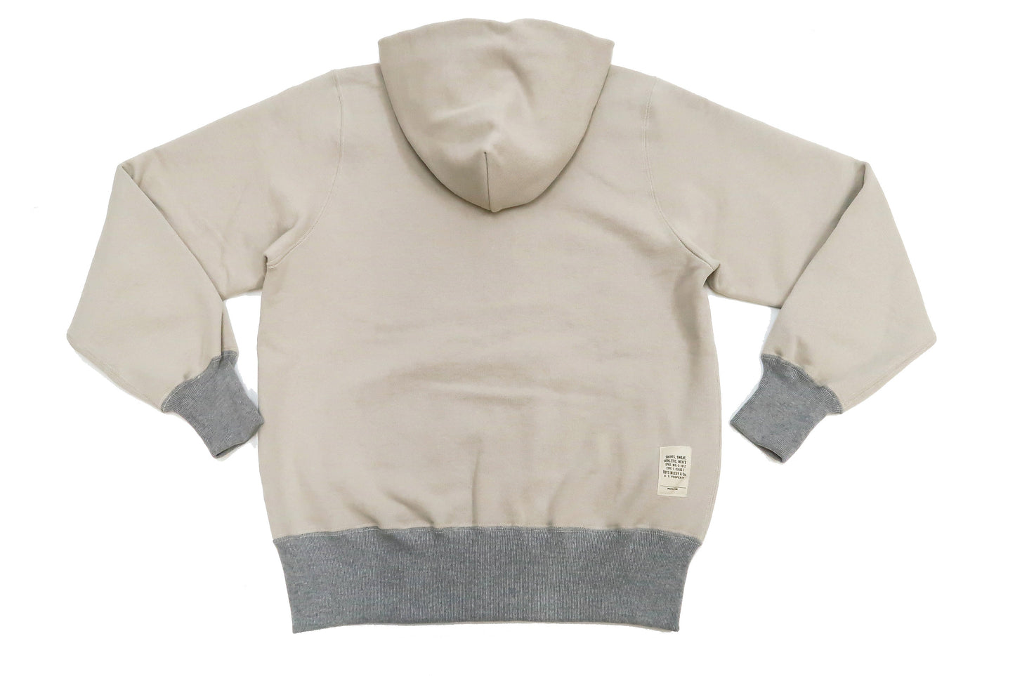 TOYS McCOY Plain Zip-Up Hoodie Men's Vintage Inspired Solid Zip Hooded Sweatshirt TMC2468 040 Sand-Beige