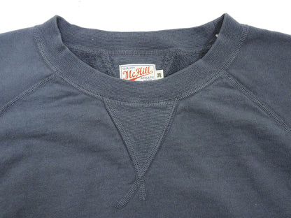 TOYS McCOY Plain Short Sleeve Sweatshirt Men's Solid Color Garment-dyed French Terry Fabric Tee Shirt TMC2429 120 Faded-Blue