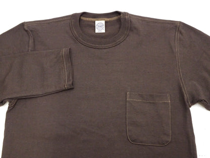 TOYS McCOY Steve McQueen Inspired Long Sleeve Pocket T-Shirt - Men's Solid Color Loopwheeled Tee - TMC2543 021 Faded DarK-Charcoal