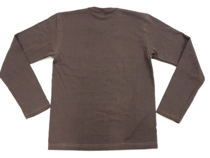 TOYS McCOY Steve McQueen Inspired Long Sleeve Pocket T-Shirt - Men's Solid Color Loopwheeled Tee - TMC2543 021 Faded DarK-Charcoal
