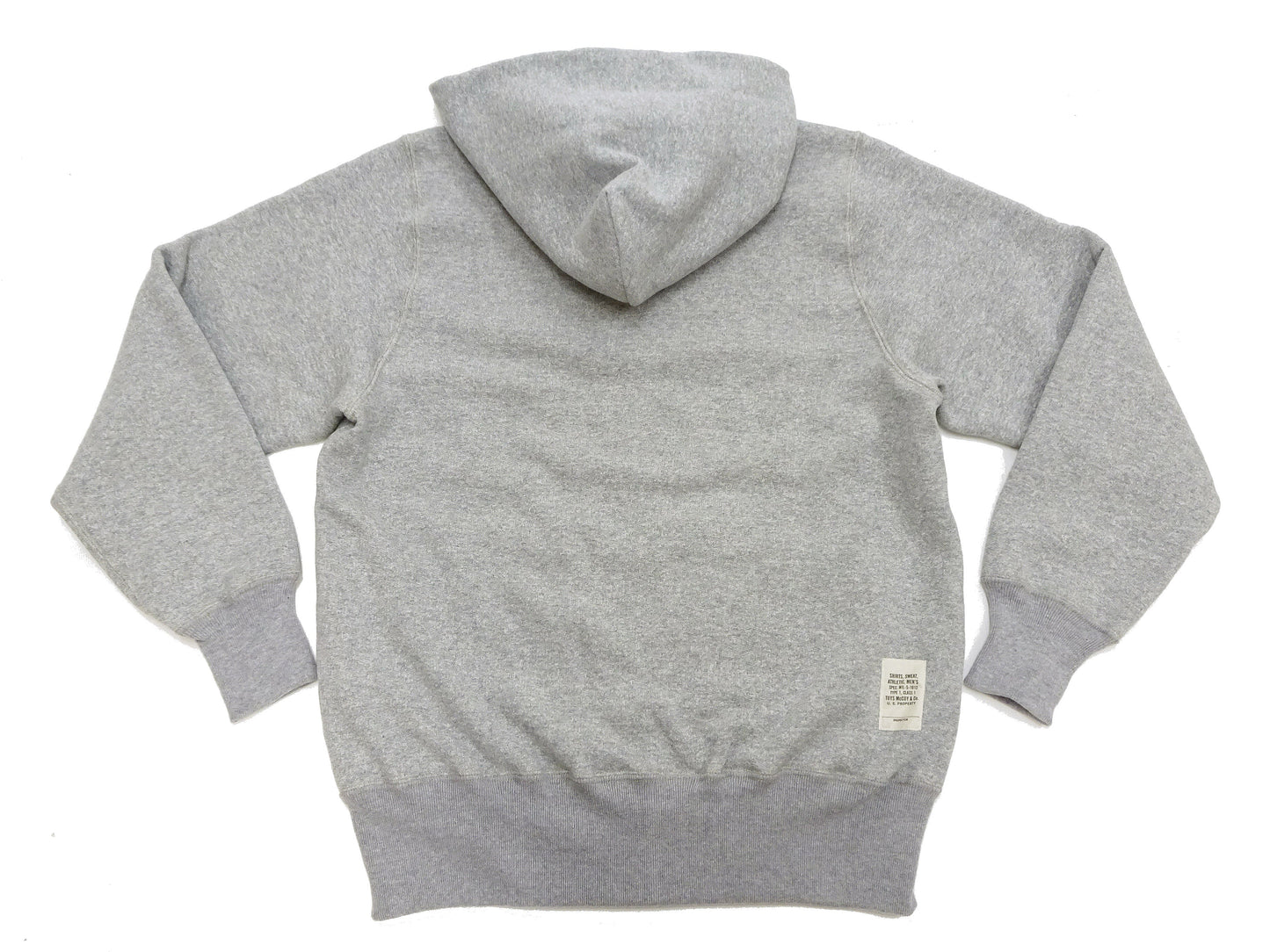 TOYS McCOY Men's Heavyweight Full Zip Hoodie - Vintage-Style Zip-Up Solid Hooded Sweatshirt TMC2567 020 Heather Gray