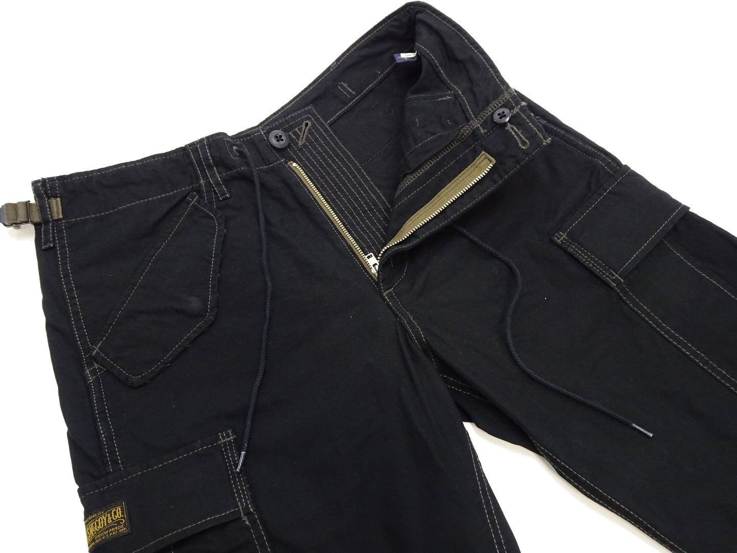 TOYS McCOY Cargo Shorts Men's Classic U.S. Army Fatigue-Inspired Casual Short Pants TMP1802 030 Black