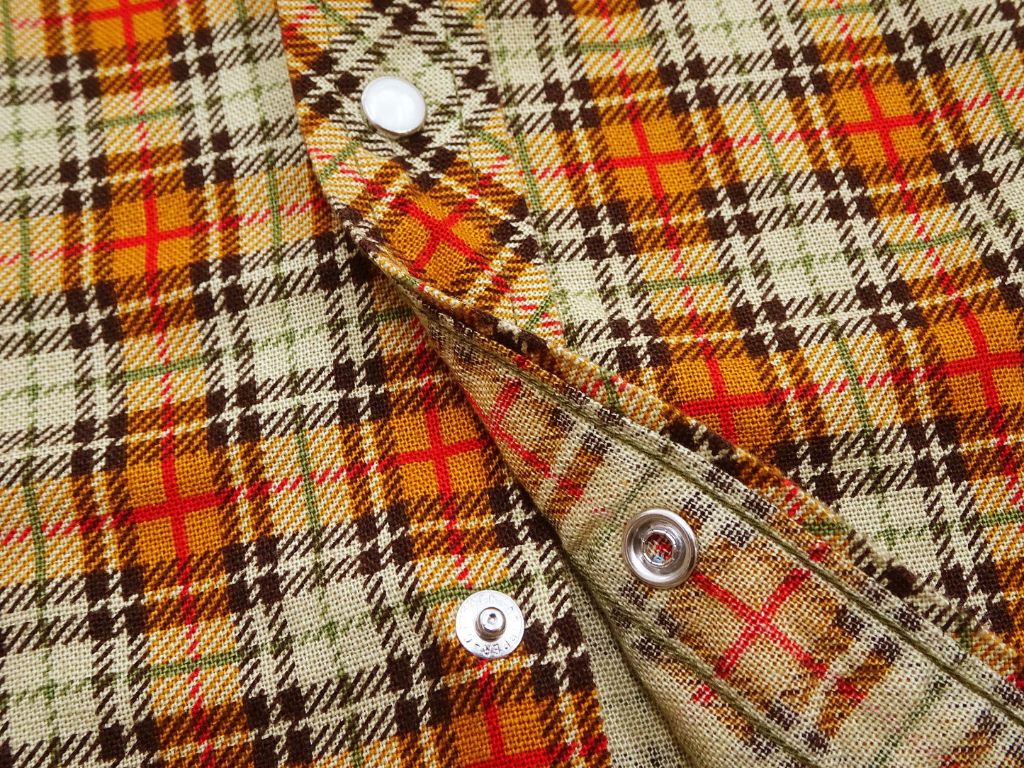 TOYS McCOY Taxi Driver Shirt Men's Long Sleeve Plaid Western Snap Shirt TMS2404 Yellow