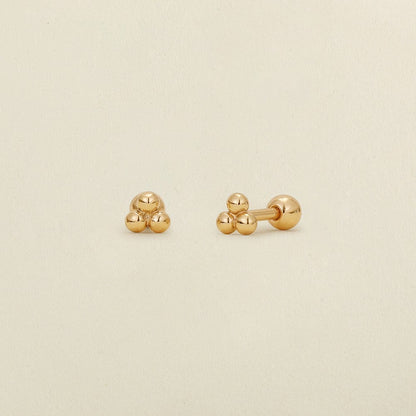 Trinity Bead Stud Earrings | Final Sale
