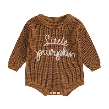 LITTLE PUMPKIN Knitted Romper