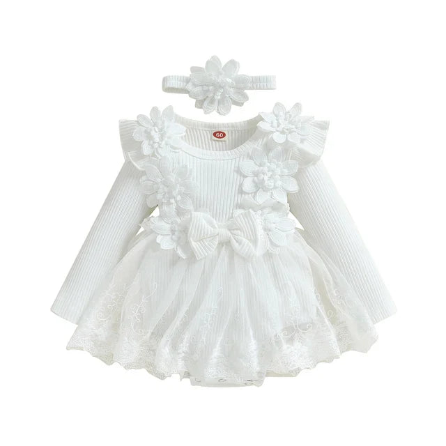 KIARA Crochet & Lace Romper Dress