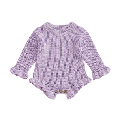 JANIE Knitted Ruffle Romper